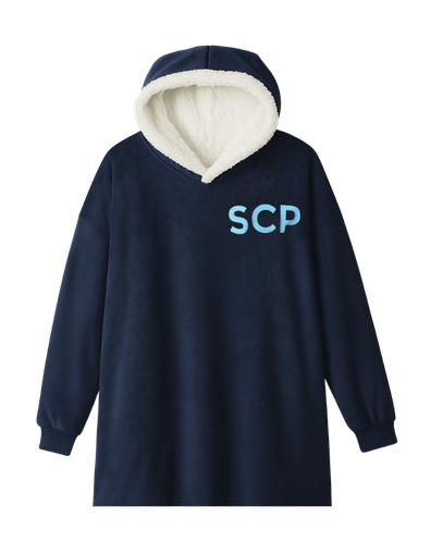 SCP Oversized Sweatshirt Blanket – Embroidered Left-Chest Logo (Player Number on Sleeve – Optional) – Young Kid