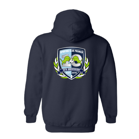 10th Anniversary Hoodie – (Emblem or Badge) Back Center – Youth