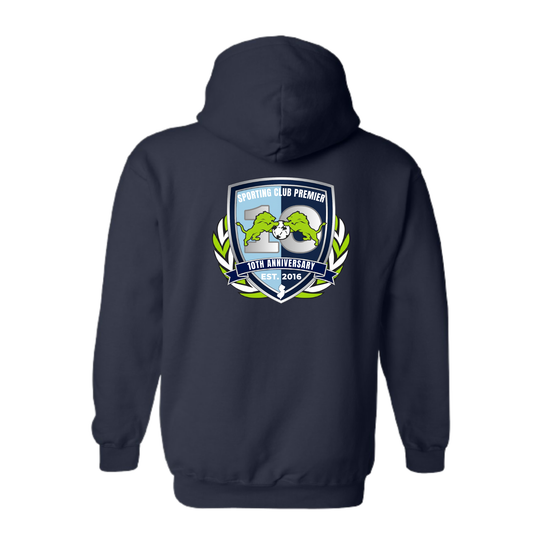 10th Anniversary Hoodie – (Emblem or Badge) Back Center – Adult