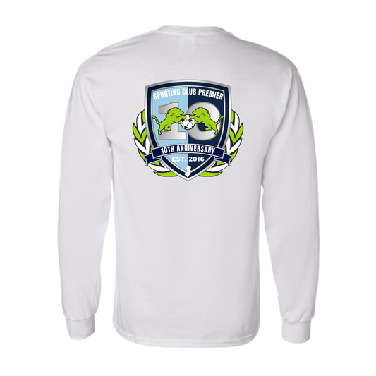 10th Anniversary Long Sleeve Tee – (Emblem or Badge) Back Center – Youth