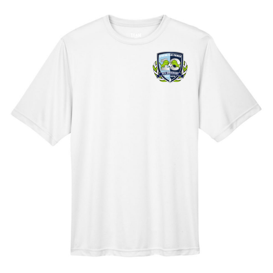 10th Anniversary Performance Tee – Left Chest (Emblem or Badge) + Back Name Option – Adult