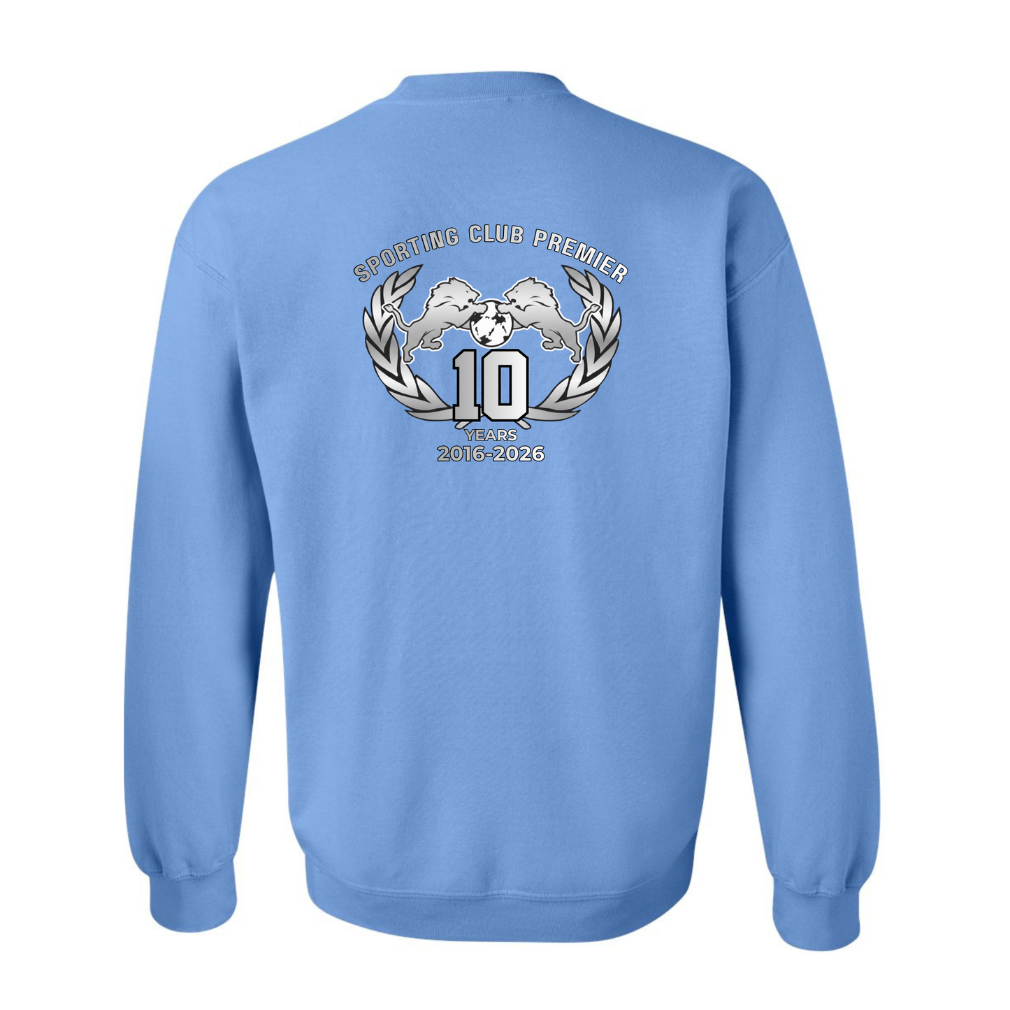 10th Anniversary Crewneck – (Emblem or Badge) Back Center – Adult