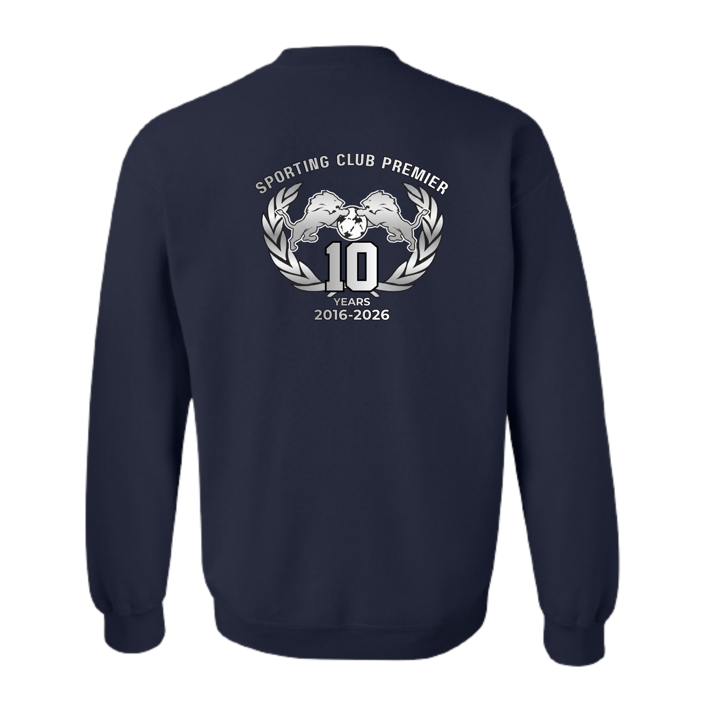 10th Anniversary Crewneck – (Emblem or Badge) Back Center – Youth