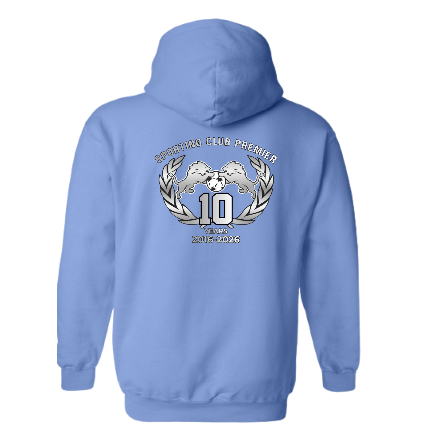 10th Anniversary Hoodie – (Emblem or Badge) Back Center – Adult