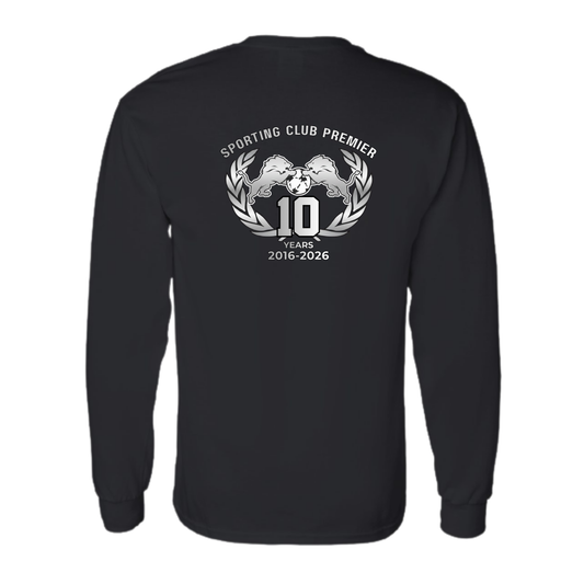 10th Anniversary Long Sleeve Tee – (Emblem or Badge) Back Center – Adult