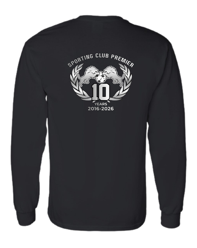10th Anniversary Long Sleeve Tee – (Emblem or Badge) Back Center – Youth