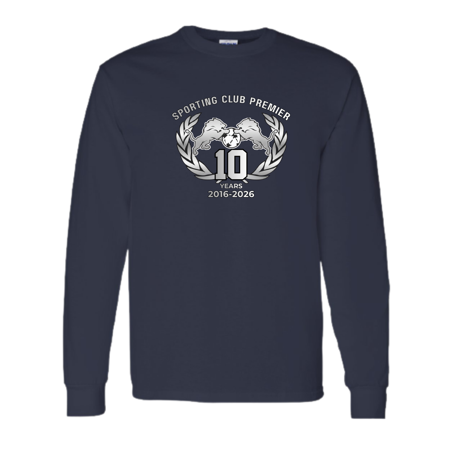 10th Anniversary Long Sleeve Tee – Emblem Center Chest – Youth