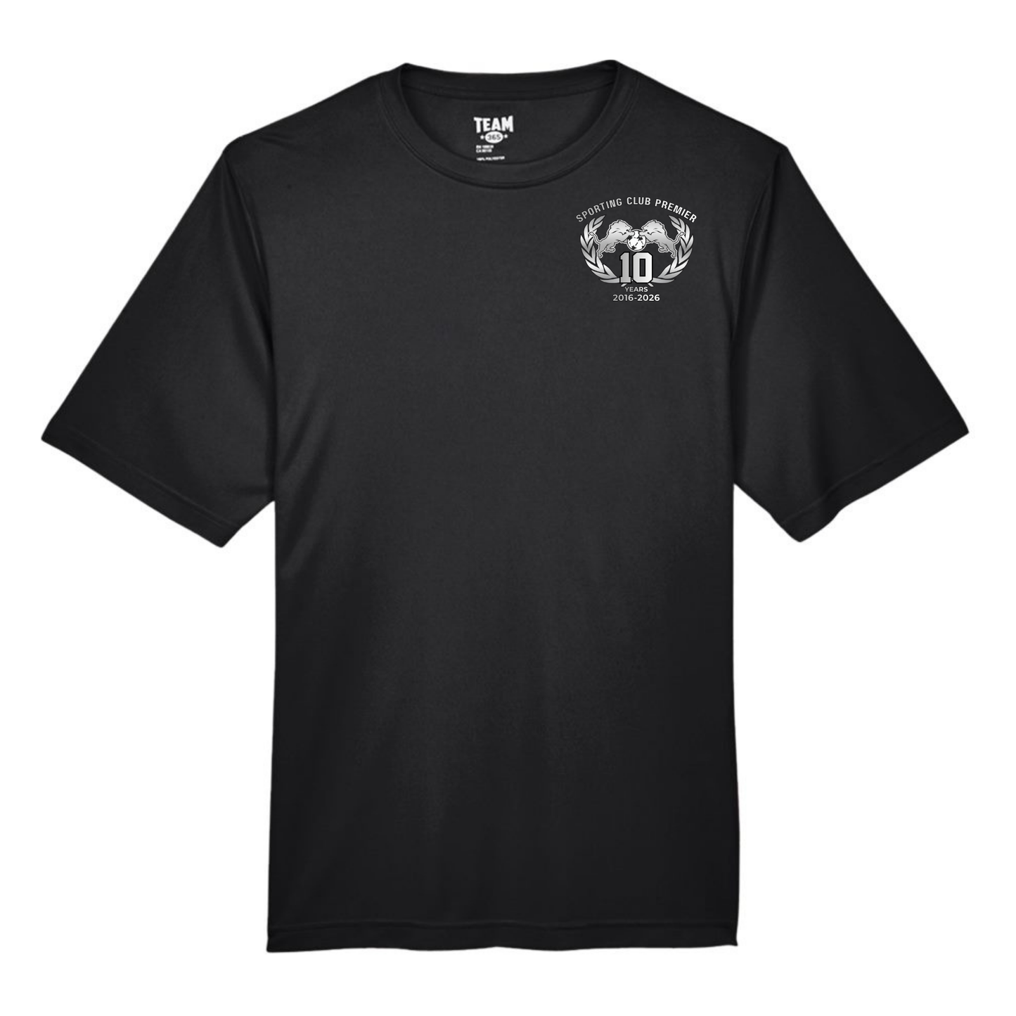 10th Anniversary Performance Tee – Left Chest (Emblem or Badge) + Back Name Option – Adult