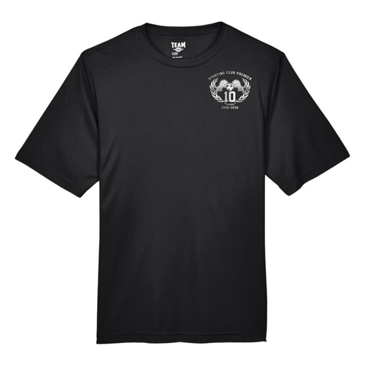 10th Anniversary Performance Tee – Left Chest (Emblem or Badge) + Back Name Option – Youth