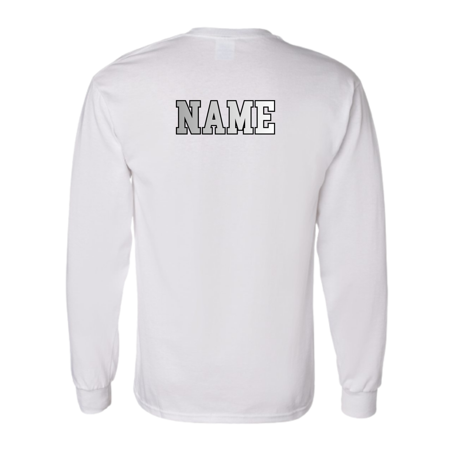 10th Anniversary Long Sleeve Tee – Sleeve Logo (Emblem or Badge) + Back Name Option – Adult