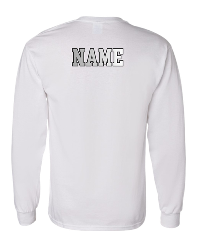 10th Anniversary Long Sleeve Tee – Sleeve Logo (Emblem or Badge) + Back Name Option – Adult