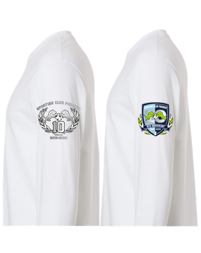 10th Anniversary Long Sleeve Tee – Sleeve Logo (Emblem or Badge) + Back Name Option – Youth