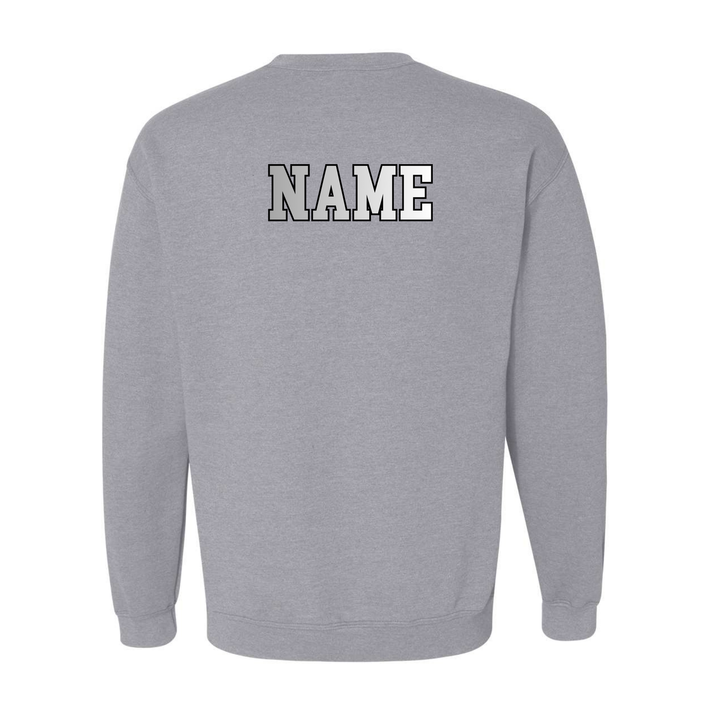 10th Anniversary Crewneck – Sleeve Logo (Emblem or Badge) + Back Name Option – Youth