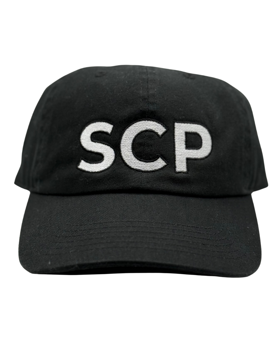 SCP Baseball Cap (Unstructured) – Embroidered “SCP” – Adult/Young Adult