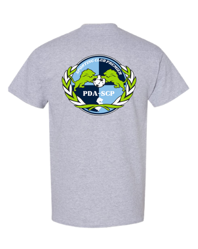SCP Crewneck Tee – “PDA/SCP” Back-Center Logo – Youth