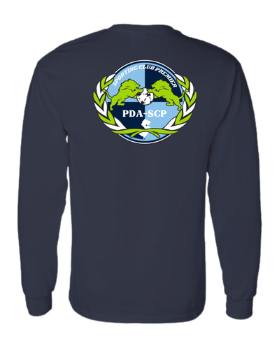 SCP Long Sleeve Tee – “PCA/SCP” Back-Center + Left-Chest Logo (Optional) – Youth