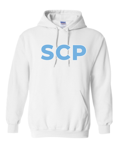 SCP Hoodie – Embroidered “SCP” Logo – Center-Chest – Adult