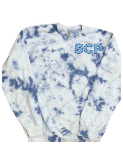 Tie Dye SCP Left Chest Logo Crewneck Sweatshirt