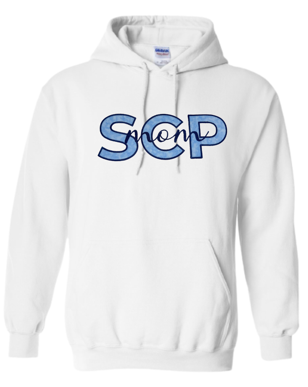 Hoodie Sweatshirt-EMBROIDERED SCP APPLIQUE with Name Center Chest Logo