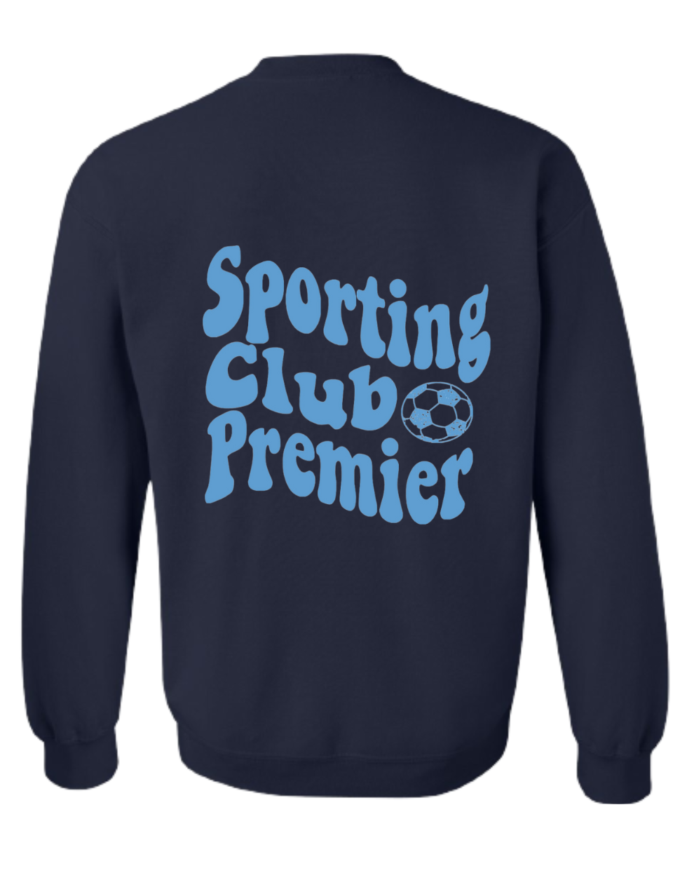 YOUTH Crewneck Sweatshirt - Wavy Sporting Club Premier Design on Back