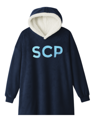 SCP Oversized Sweatshirt Blanket – Embroidered Center-Chest Logo (Player Number on Sleeve – Optional) – Young Kid