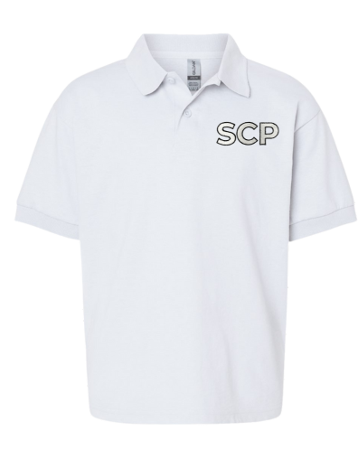 SCP Polo Shirt – Embroidered “SCP” Left-Chest Logo – Youth
